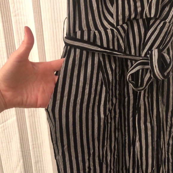 Striped tank jumpsuit with pockets - Picture 5 of 6